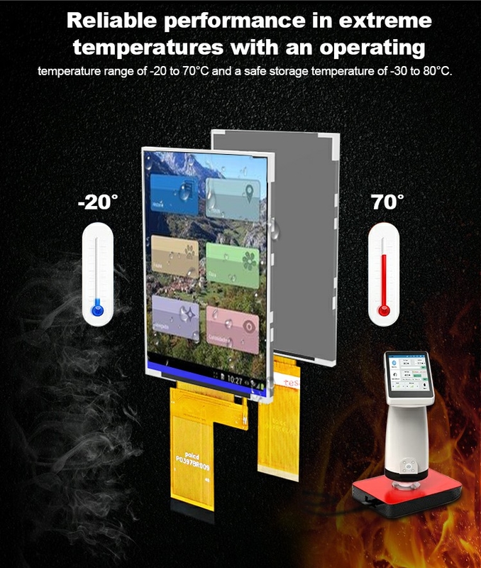Polcd 3,97 polegadas 4 polegadas 480 * 800 300nit 40pin RGB Interface All Transmissive ST7701S Tft LCD Display Module