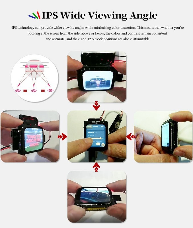 Polcd 1,69 polegadas 240x280 Painel de toque capacitivo Full View Angle LCD Module For Smart Watch