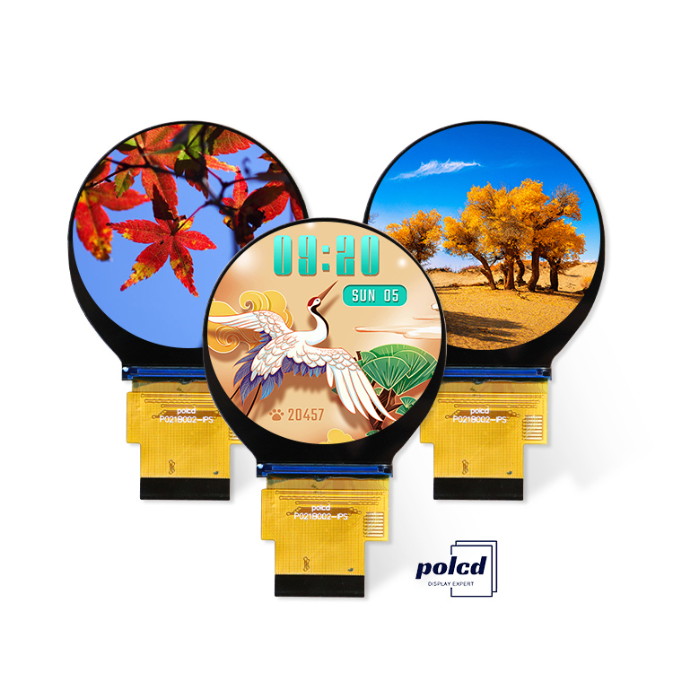 Polcd Custom 2.1 polegadas IPS TFT Round LCD Display Module com SPI RGB Interface