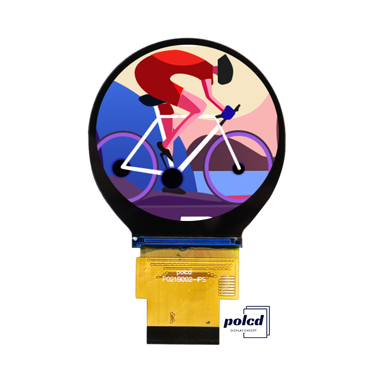 Módulo LCD LCM com tela TFT colorida IPS circular de 2,1 polegadas 480x480 Polcd