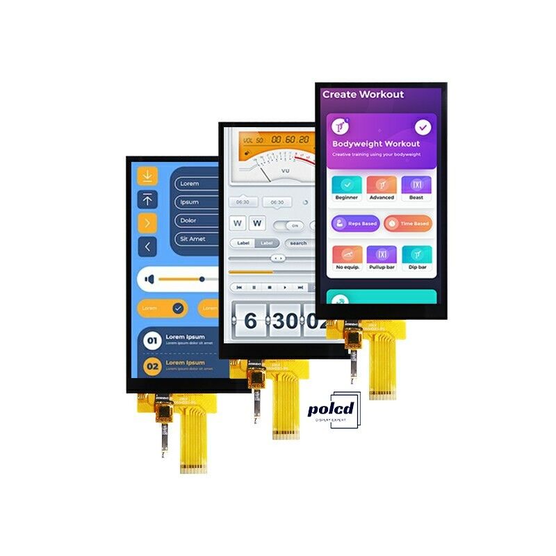 Polcd 5,5 polegadas IPS TFT LCD 720x1280 Ângulo de visão completo com interface MIPI LCD Display Module