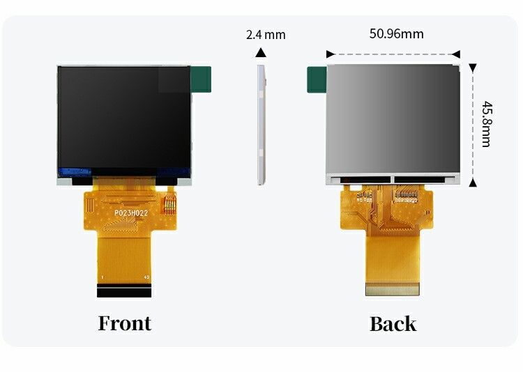 2.31 polegadas 320x240 Lcd Display RGB 18 Bit interface 35.06mm IPS Square Screen