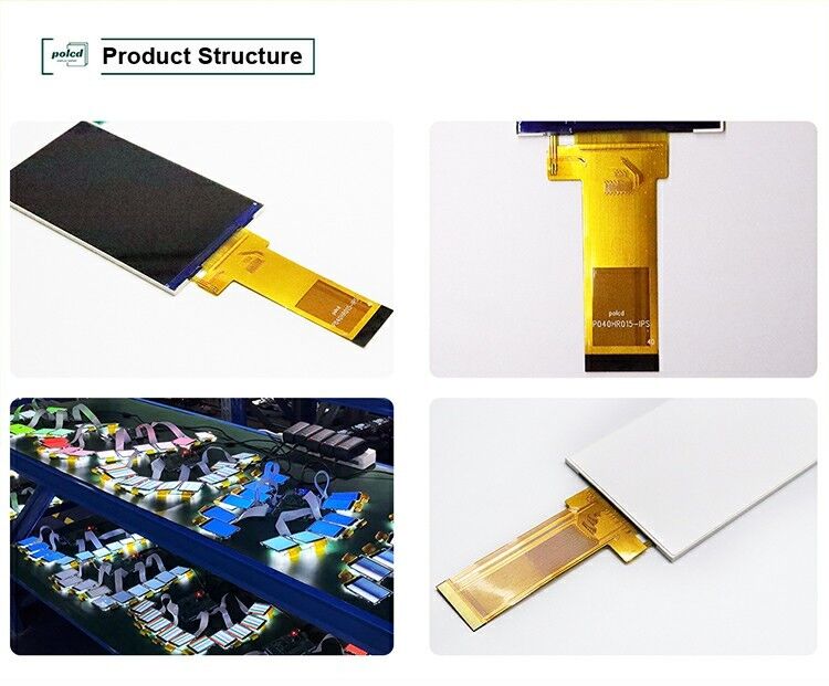 Polcd 480*800 Resolução Painel LCD 4 polegadas Interface RGB ST7701S Ic Modulo de Display LCD TFT personalizável