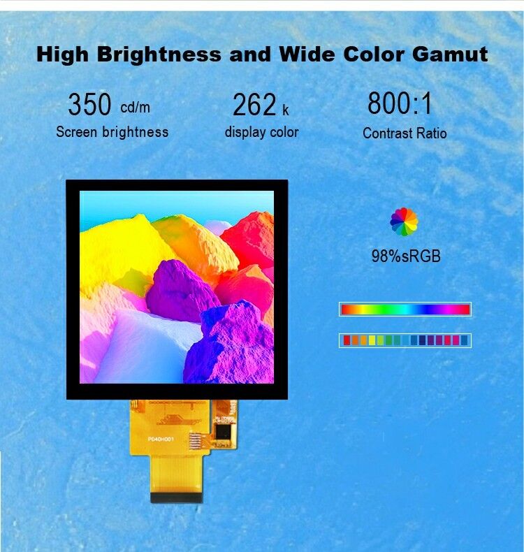 Polcd 4 polegadas painel de LCD 480 * 480 IPS LCD Display Alto brilho RGB Interface TFT LCD Modulo