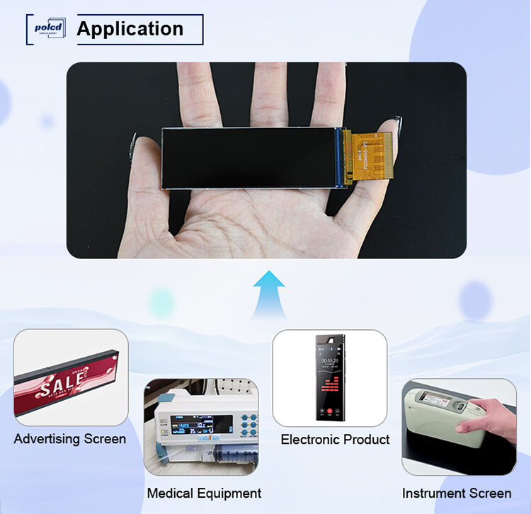 Polcd 3 polegadas 268x800 IPS tela 40 pin interface RGB565 700 nit ST7701S 3