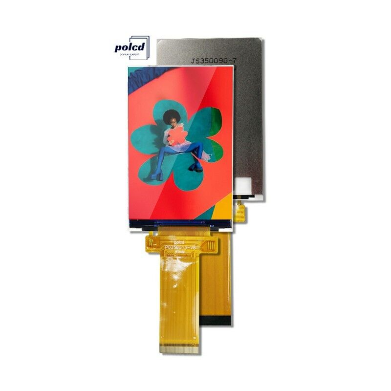 Polcd LCM fábrica 3,5 polegadas 320*480 Mcu Spi interface 300 nit TFT LCD módulo capacitivo touch panel display
