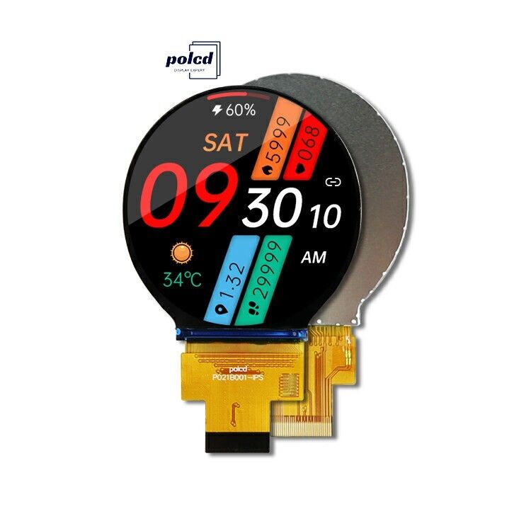 Polcd 2,1 polegadas IPS LCD redondo pequeno 480*480 Mipi interface ST7701S Circle Circular TFT Display Module