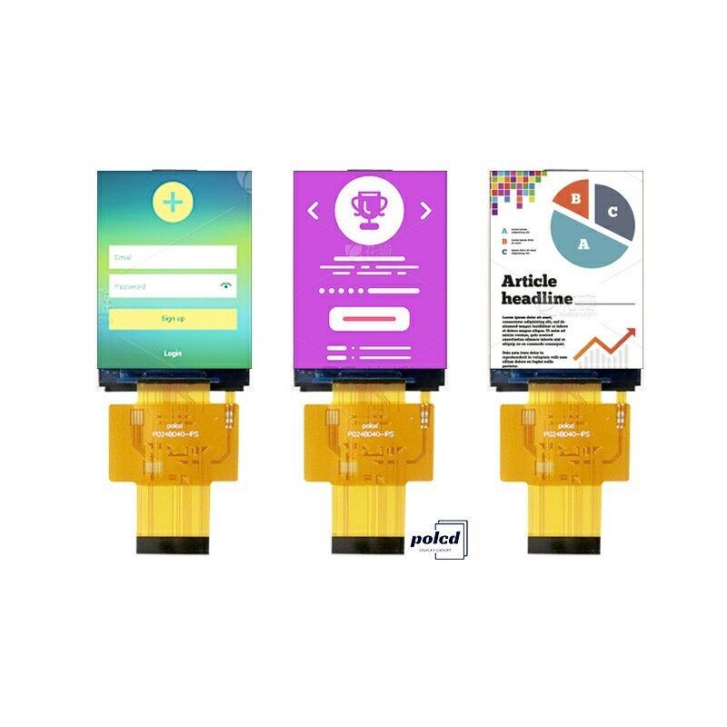 Módulo de Display LCD TFT IPS Polcd Mini de 2,4 polegadas, painel de tela LCD de tamanho pequeno de 40 pinos, 240x320
