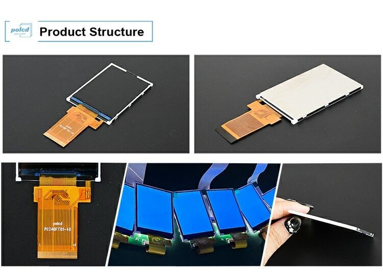 Polcd Full Color LCD Display Transflector TFT de 2,4 polegadas SPI MCU 20 pin Qvga 240x320 TFT LCD