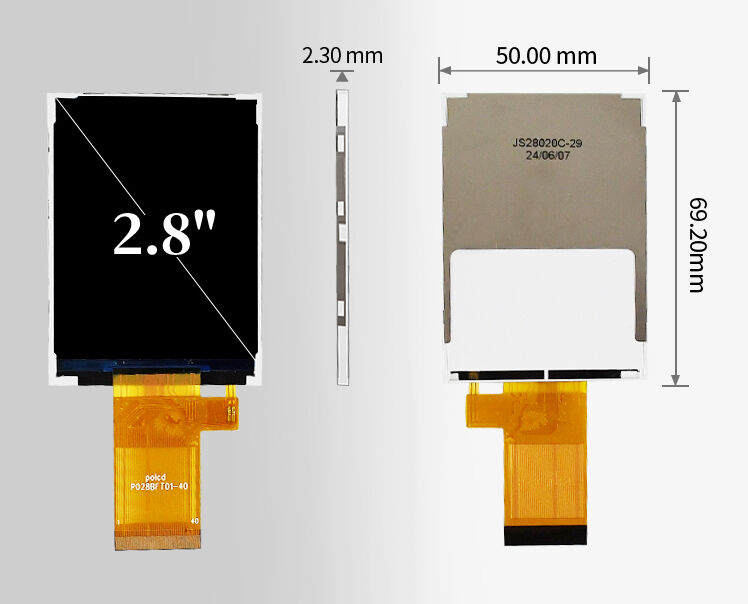 Polcd 2,8 polegadas 240*320 Transflectiva tela LCD ST7789T3 Mcu Spi Interface 2,8 