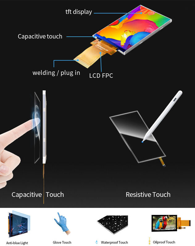Polcd ILI9488 Display Tft Lcd 12 0'CLOCK 3,5 Tft Lcd Raspberry Pi 48,96 mm