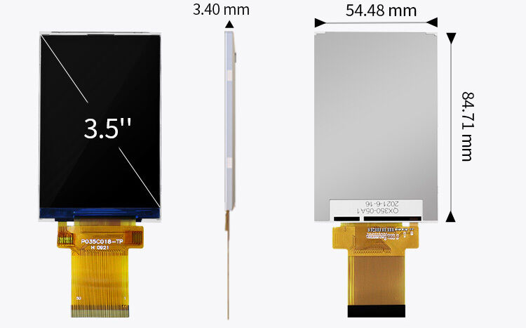 Polcd 300 Nit Tela sensível ao toque capacitiva de 3,5 polegadas ILI9488 Tela LCD TFT