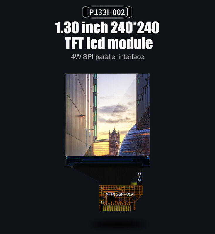 Polcd Quadrado LCD Fabricante Pequeno Tamanho 240*240 SPI Interface IPS TFT 1,3 polegadas Painel de exibição LCD