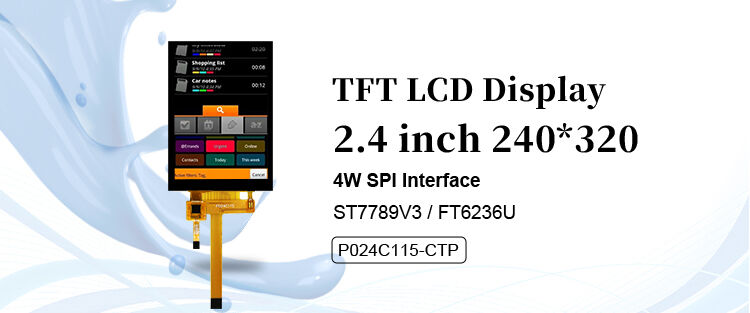Módulo LCD pequeno com tela sensível ao toque Polcd de 2,4