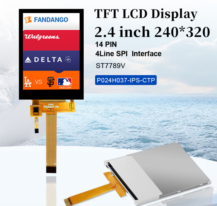 Polcd Painel de toque de 2,4 polegadas 240x320 IPS Tech Capacitive Touch Screen 2,4 