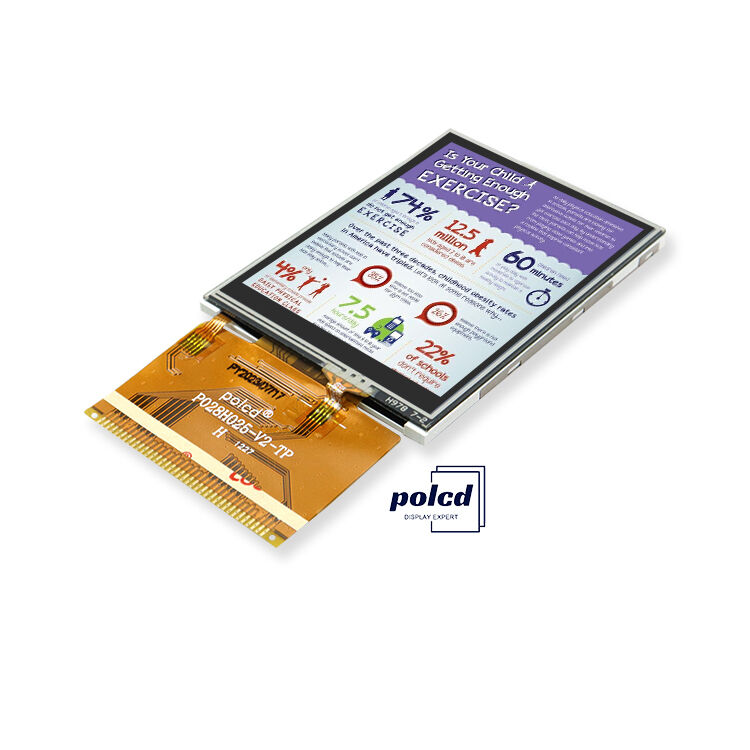 Polcd 2,8 polegadas 240*320 QVGA MCU 16bit TFT LCD Screen Module 37Pin LCD Display com painel táctil