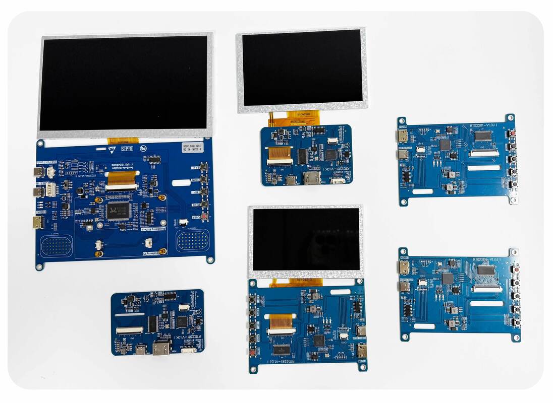 Polcd Alto brilho 7 polegadas 1024x600 RGB LCD Drive Board RTD2281 com alto-falante de áudio para exibição industrial ao ar livre
