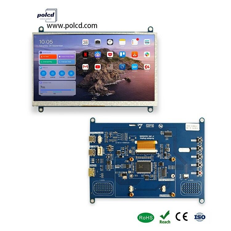 Polcd 7 Polegada multi-função universal lcd placa de driver mini H-D-M-I placa controladora para 1024x600 tft lcd display