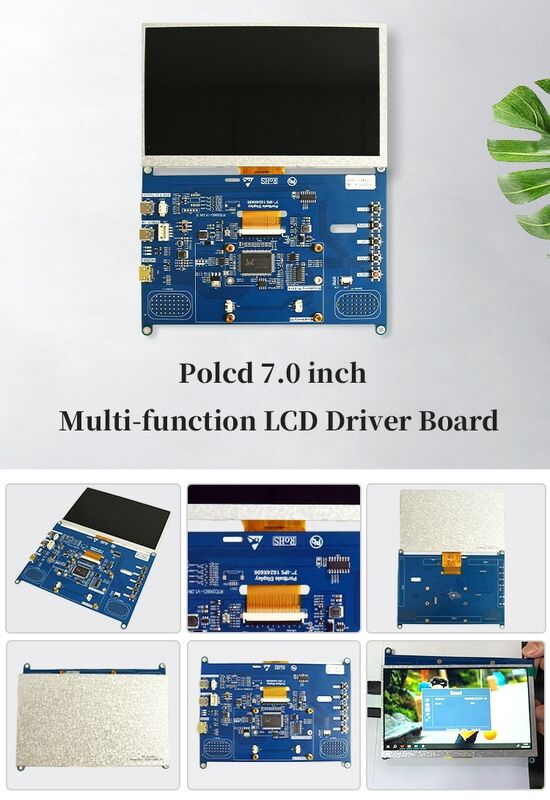 Polcd 7 Polegada multi-função universal lcd placa de driver mini H-D-M-I placa controladora para 1024x600 tft lcd display