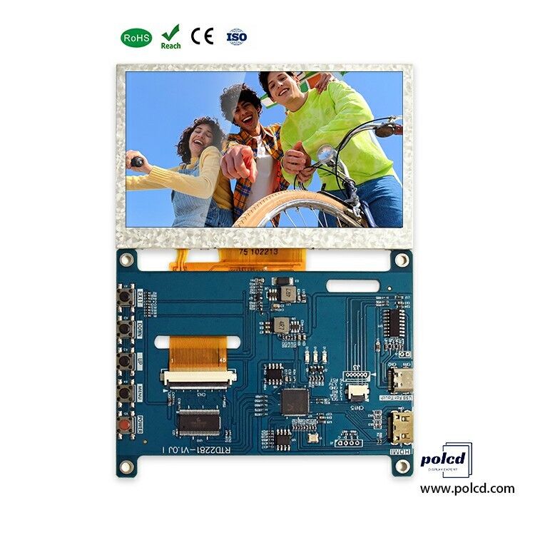 Polcd 4.3 5 polegadas Multifunção HD-MI Controller Board Universal Touch LCD Driver Board para Raspberry Pi IPS Display
