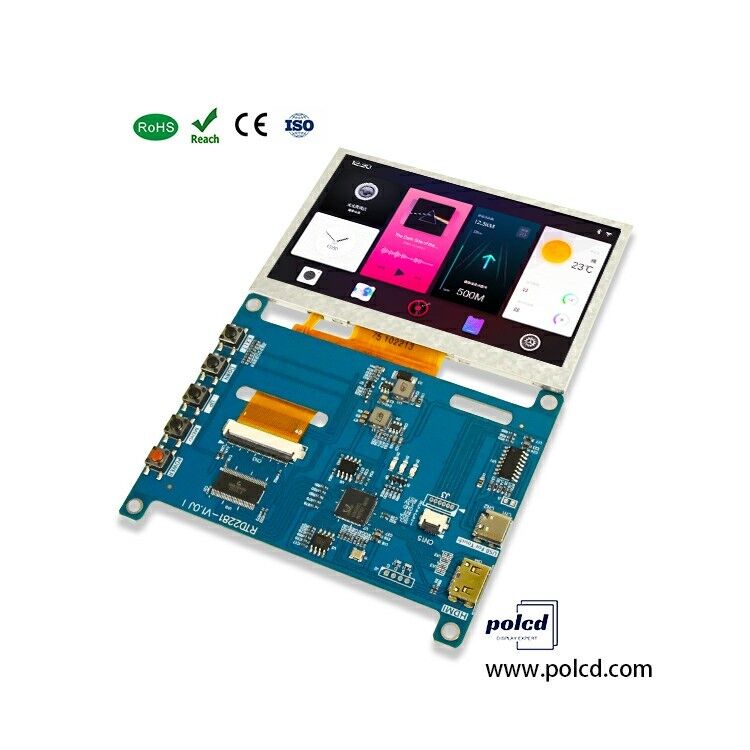 Polcd RTD2281 Tela de exibição multifuncional Raspberry Pi Placa de driver LCD universal 4,3 polegadas 5 polegadas H-DMI Placa controladora USB