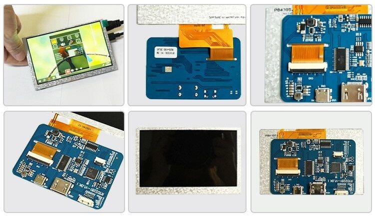Polcd Industrial Grade 4.3 5 polegadas LCD Display Module 800x480 Resolução H-DM-I Interface Driver Board