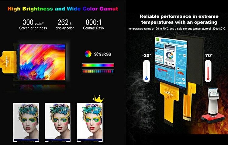 Display de cristal líquido Polcd 2.0 polegadas Mini Full Color ST7789 MCU IPS Full Angle View 240x320 TFT LCD Module