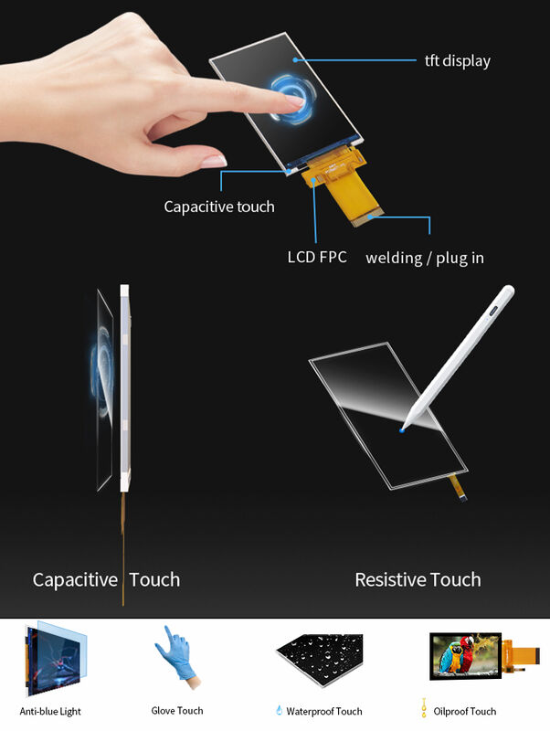 Polcd ILI9488 Drive 320x480 3,5 polegadas SPI capacitivo LCD IPS TFT touch Screen para produtos eletrônicos