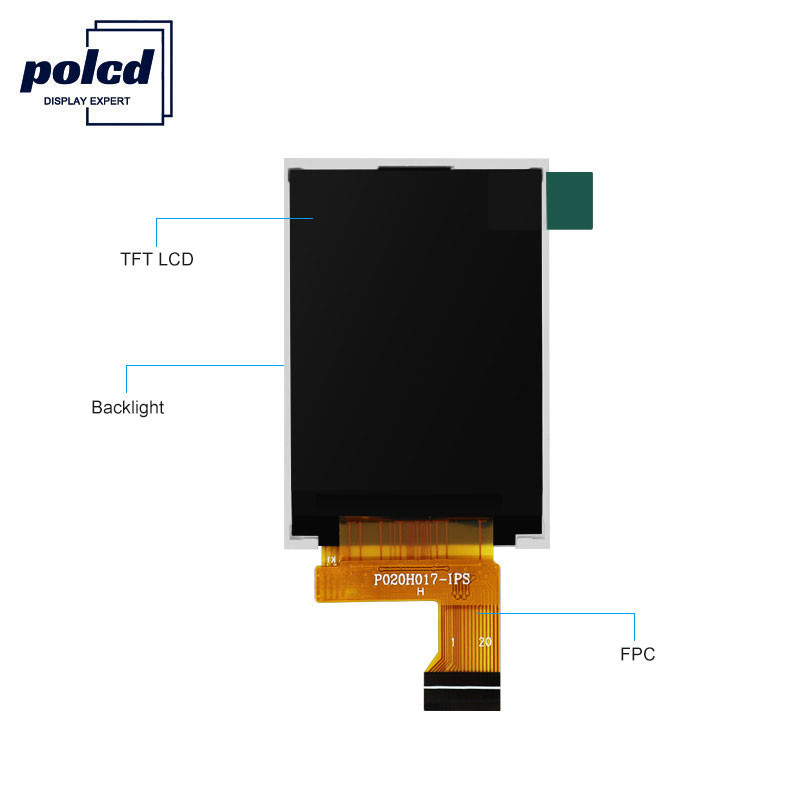 Tela LCD Polcd 262K 2,4 mm 2 polegadas ST7789V Tela LCD IPS TFT 240X320