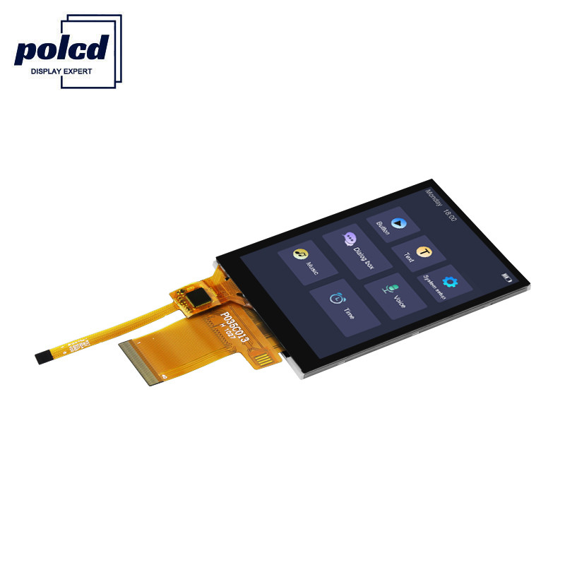 Polcd 450 Brightness Tft capacitivo 8080 MCU 3,5 polegadas Tft Lcd tela sensível ao toque