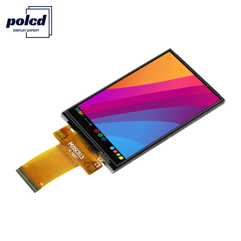 Polcd 8080 MCU 320X480 LCD 3,5 polegadas 450 Nit TFT tela sensível ao toque 12 0'CLOCK