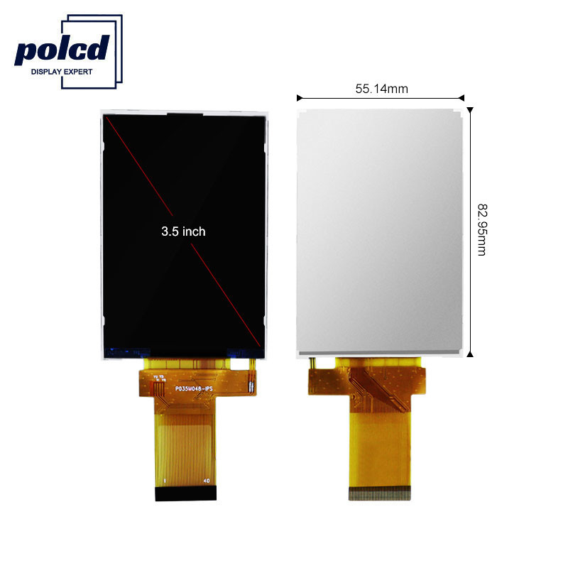 Polcd 350 Nit 800X480 5 polegadas Ips Display 18 BIT RGB Ips Tft Display 153 * 153 Um