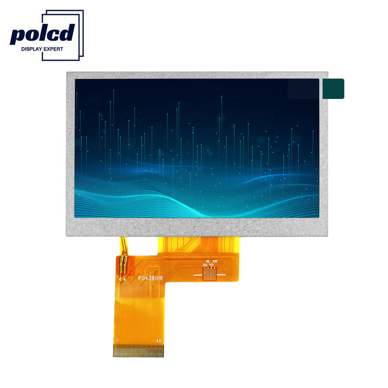 Polcd Brightness 300 4,3 polegadas TFT LCD Display 800X480 TFT Resistive Touch Screen
