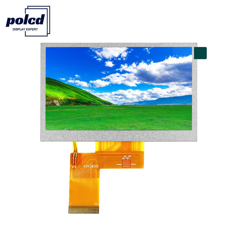 Polcd Brightness 300 4,3 polegadas TFT LCD Display 800X480 TFT Resistive Touch Screen