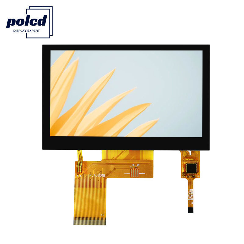 Polcd Pixel 800 x 480 Tft LCD capacitivo sensível ao toque RGB 24 bits 4,3 Tft