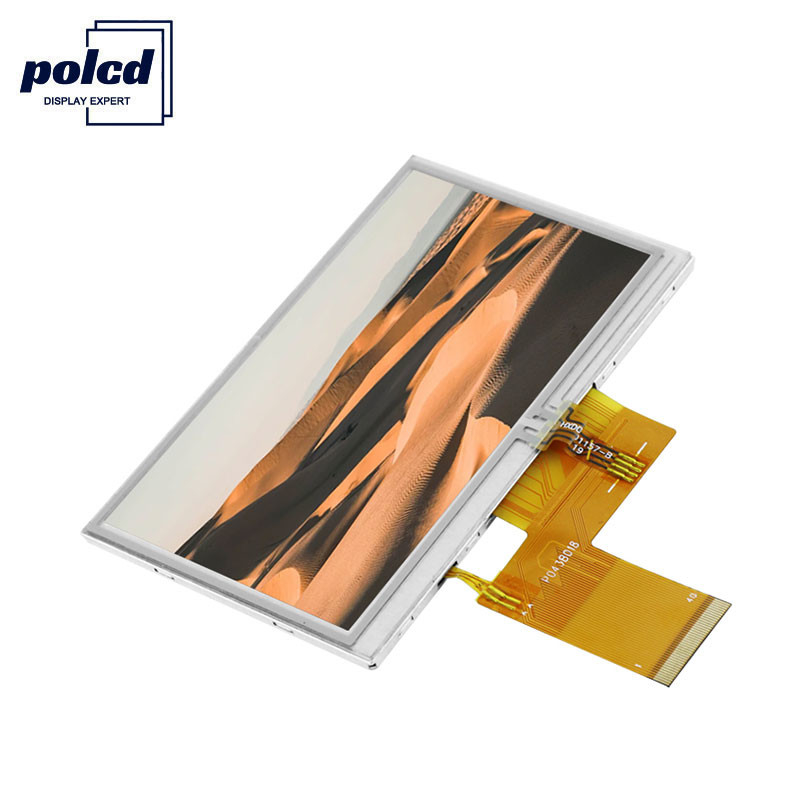 Polcd 800X480 LCD TFT 4,3 polegadas 280 Q38 Nit Raspberry Pi tela sensível ao toque