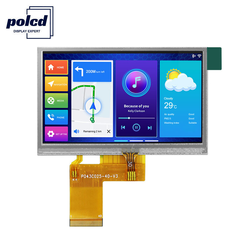 Polcd ILI6485 480x272 TFT LCD Display 4,3 polegadas TFT Resistive Touch Screen 40 pinos