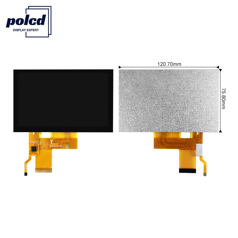 Tela LCD Polcd 300 Nit IPS TFT RGB 24 bits 5 polegadas para PC ISO9001