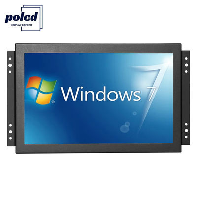 Polcd industrial monitor de toque capacitivo de 10 polegadas VGA para computador LCD com moldura aberta