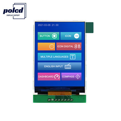 Polcd RoHS Color 262K LCD TFT 2,4 polegadas ST7789V2 Painel de toque TFT
