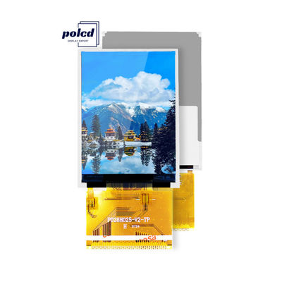 Polcd RoHS Display TFT HD de 2,8 polegadas 8080 MCU Display LCD TFT de 16 bits