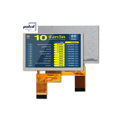 Polcd 5.0 polegadas TFT painel LCD 800*480 Resolução 500nits Interface RGB 5