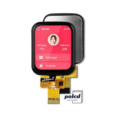 Polcd 1,69 polegadas TFT capacitivo tela sensível ao toque 240x280 Normalmente preto IPS módulo LCD