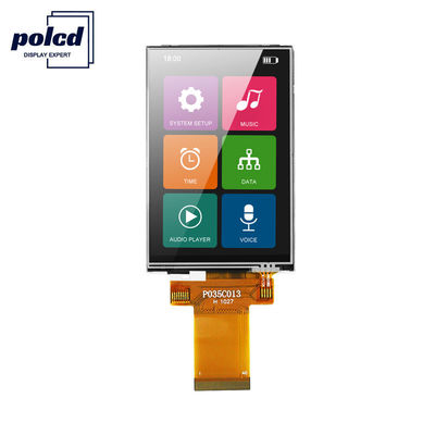 Polcd 8080 MCU 320X480 LCD 3,5 polegadas 450 Nit TFT tela sensível ao toque 12 0'CLOCK