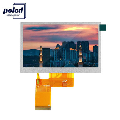 Polcd 24 bits RGB Lcd 4,3 polegadas 800 x 480 TFT LCD Display 53,86 mm industrial