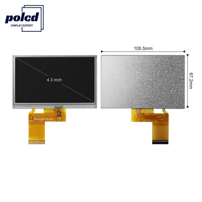 Polcd 4,3 polegadas 480 x 272 Tft LCD Display RGB Tela sensível ao toque de 24 bits Display LCD