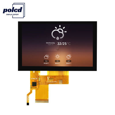 Tela sensível ao toque capacitiva Polcd 108 mm 5 polegadas 800X480 IPS TFT LCD