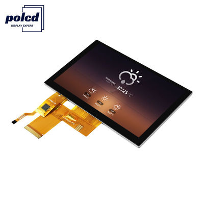 Tela LCD Polcd 300 Nit IPS TFT RGB 24 bits 5 polegadas para PC ISO9001